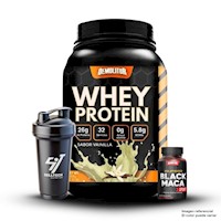 Whey Protein 2.3Lb Vainilla+Maca Negra Sport 120 Caps